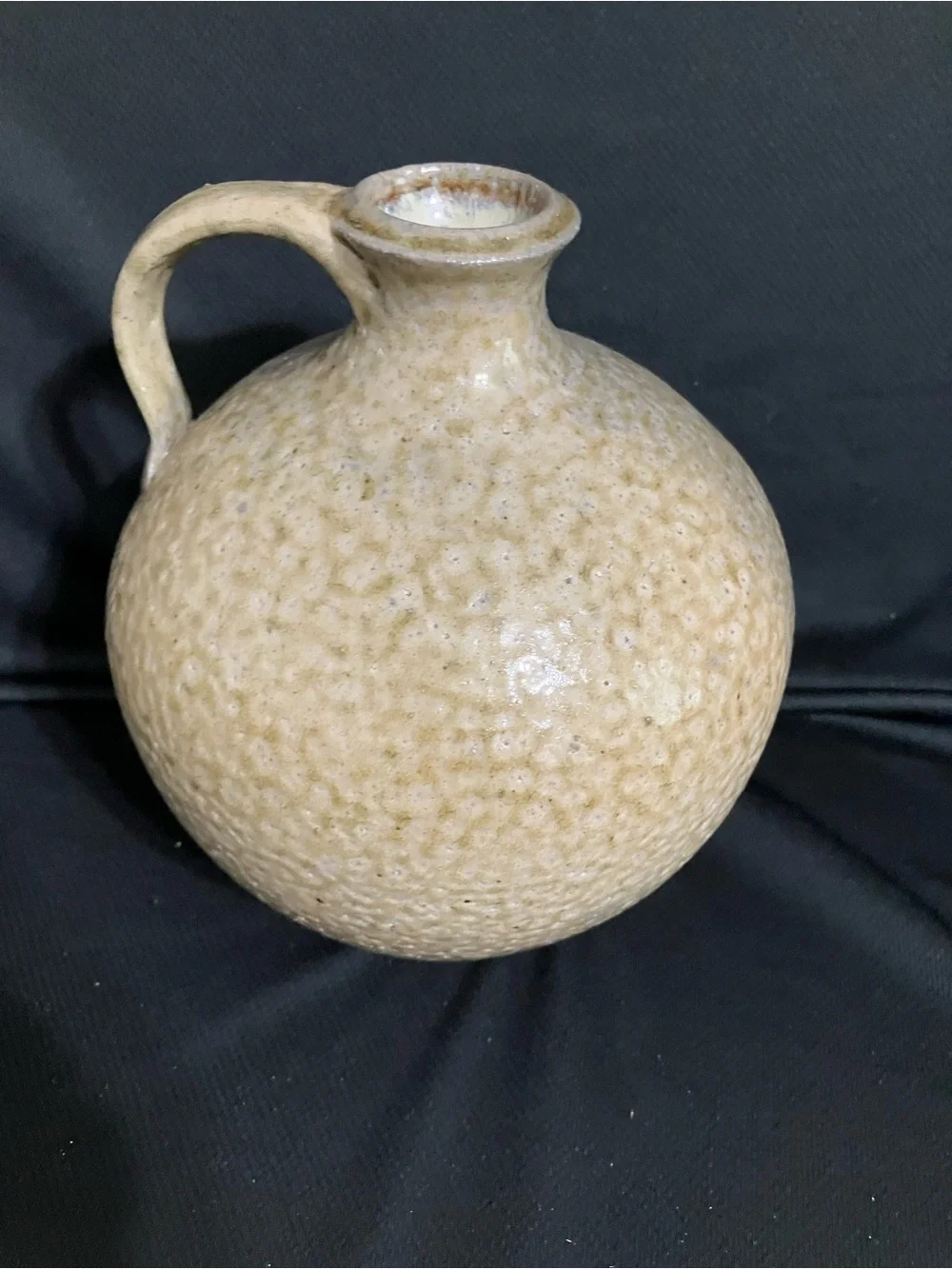 Handcrafted Ceramic Pitcher Vase by Phil Morgan, NC in Speckled Cream